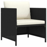 vidaXL Hoekbank sectioneel met kussens poly rattan grijs