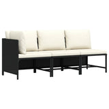 vidaXL Hoekbank sectioneel met kussens poly rattan grijs