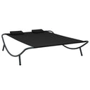 vidaXL Outdoor Day Bed Fabric Black