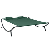vidaXL Loungebed stof zwart