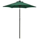 vidaXL Parasol met LED-verlichting 200x211 cm aluminium zandkleurig