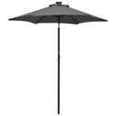 vidaXL Parasol met LED-verlichting 200x211 cm aluminium zandkleurig
