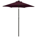 vidaXL Parasol met LED-verlichting 200x211 cm aluminium zandkleurig