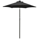 vidaXL Parasol met LED-verlichting 200x211 cm aluminium zandkleurig