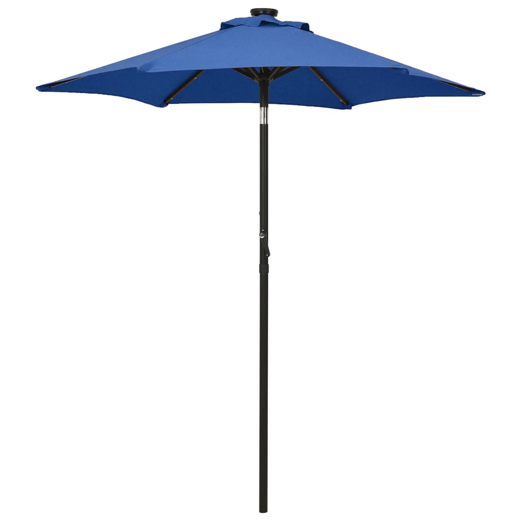 vidaXL Parasol met LED-verlichting 200x211 cm aluminium zandkleurig