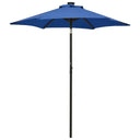 vidaXL Parasol met LED-verlichting 200x211 cm aluminium zandkleurig
