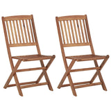 vidaXL Garden Chairs 6 pcs Foldable Solid Acacia Wood