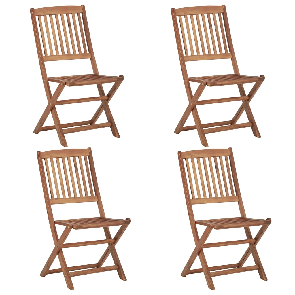 vidaXL Garden Chairs 6 pcs Foldable Solid Acacia Wood