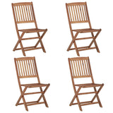 vidaXL Garden Chairs 6 pcs Foldable Solid Acacia Wood