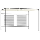 vidaXL Prieel avec uittrekbaar dak 180 g/m² 3x4x2,3 m crème couleur
