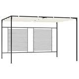 vidaXL Prieel met uittrekbaar dak 180 g/m² 3x4x2,3 m crèmekleurig
