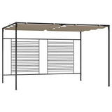 vidaXL Prieel met uittrekbaar dak 180 g/m² 3x4x2,3 m crèmekleurig