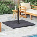 vidaXL Parasol Base Plate Square 25 kg Granite Black