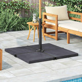 vidaXL Parasol Base Plate Square 25 kg Granite Black