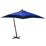 vidaXL Zweefparasol met paal 3,5x2,9 m massief vurenhout antraciet