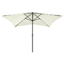 vidaXL Parasol avec LED et panneau en acier 2x3 m vert