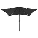 vidaXL Parasol avec LED et panneau en acier 2x3 m vert