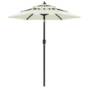 vidaXL Parasol 3 couches avec support en aluminium 2 m couleur
