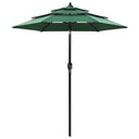 vidaXL Parasol 3 couches avec support en aluminium 2 m couleur