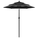 vidaXL Parasol 3 couches avec support en aluminium 2 m couleur