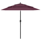 vidaXL Parasol 3-laags met aluminium paal 2 m zandkleurig