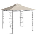 vidaXL Gazebo 160 g/m² 3x3x2.7 m cream
