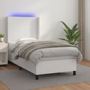vidaXL Boxspring avec matelas et objet d'art LED noir 80x200 cm