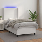 vidaXL Boxspring met matras en LED kunstleer zwart 80x200 cm