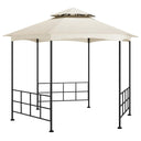 vidaXL Prieel met zijwanden 3,1x2,7 m crèmekleurig