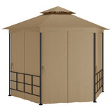 vidaXL Prieel met zijwanden 3,1x2,7 m crèmekleurig