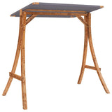vidaXL Schommelframe met antracietkleur dak gebogen hout teakafwerking