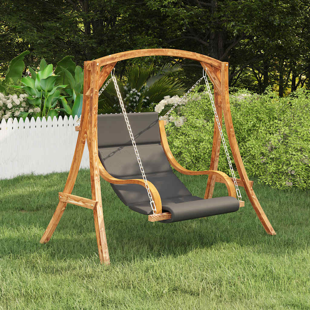 vidaXL Rocking Chair without Rocking Frame with Cushion Bent Wood