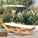vidaXL Lit lounge avec Luifel 100x190x134 cm massif en bois crème