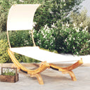 vidaXL Lit lounge avec Luifel 100x200x126 cm massif en bois crème