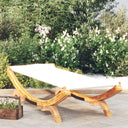 vidaXL Lit lounge 100x188,5x44 cm massif avec bois crèmekleurig