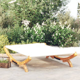 vidaXL Loungebed 100x188,5x44 cm massief gebogen hout crèmekleurig