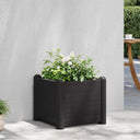 vidaXL Bac à plantes en bois 43x43x35 cm PP blanc