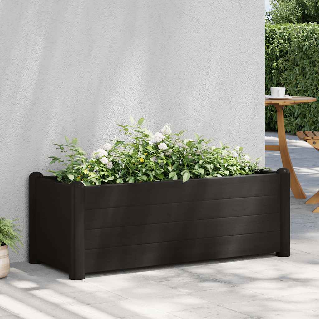 vidaXL Plantenbak verhoogd 43x43x35 cm PP wit