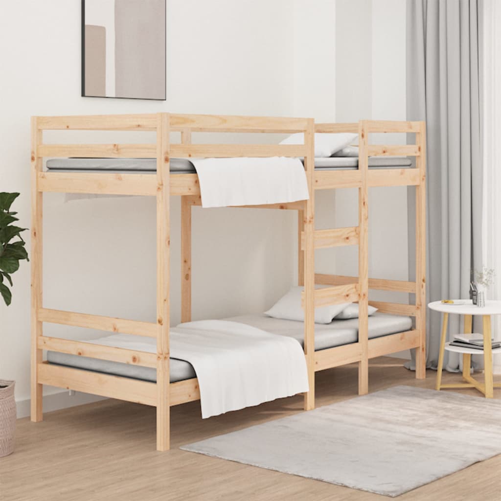 vidaXL Bunk Bed Frame without Mattress Solid Pine Wood 90x200 cm