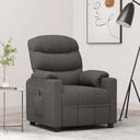 vidaXL Fauteuil électrique verstelbaar stof lichtgrijs