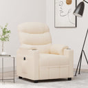 vidaXL Fauteuil électrique verstelbaar stof lichtgrijs