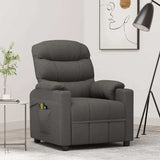 vidaXL Massagestoel elektrisch stof lichtgrijs