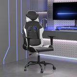 vidaXL Gamestoel kunstleer zwart en blauw