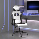 vidaXL Gamestoel kunstleer zwart en blauw