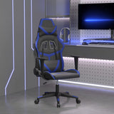 vidaXL Gamestoel kunstleer zwart en blauw