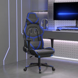 vidaXL Gamestoel kunstleer zwart en blauw