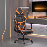 vidaXL Gamestoel kunstleer zwart en blauw