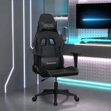 vidaXL Gamestoel kunstleer zwart en blauw