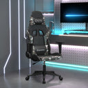 vidaXL Gamestoel artiste noir et bleu