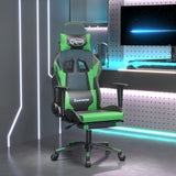 vidaXL Gamestoel kunstleer zwart en blauw